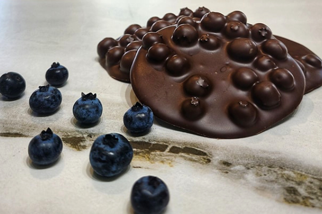 tuile chocolat bleuet kao chocolat